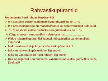 Rahvastik ja asustus #42