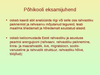 Rahvastik ja asustus #8