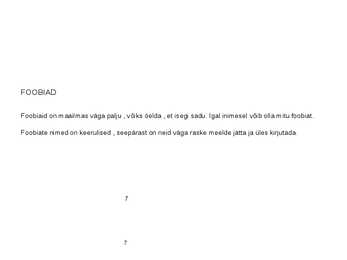 Uurimustöö - Foobiad #7