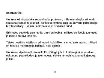 Uurimustöö - Foobiad #10