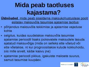 Maksuvõlgade ajatamine #4