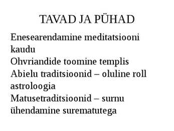 TAOISMi ettekanne #10
