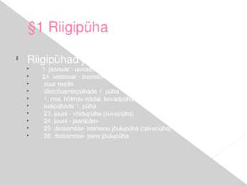 Riiklikud tähtpäevad #8