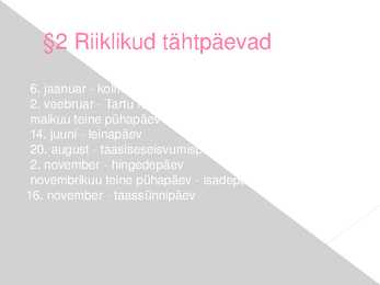 Riiklikud tähtpäevad #9