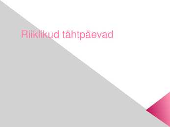 Riiklikud tähtpäevad
