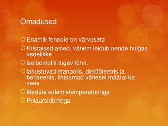 Fenoolid ja nende kasutamine #6
