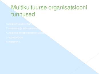 Rahvuskultuur organisatsioonikäitumises #3