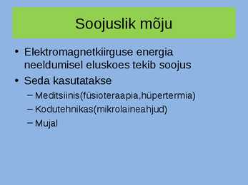 Elektromagnetkiirguse mõju tervisele #3