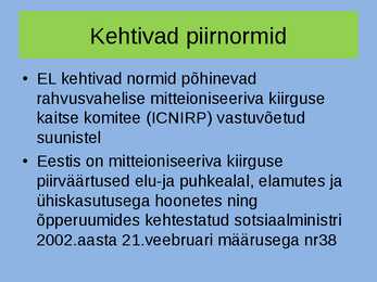 Elektromagnetkiirguse mõju tervisele #5