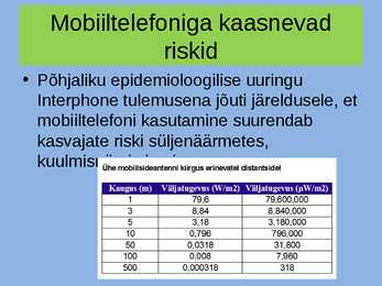 Elektromagnetkiirguse mõju tervisele #7