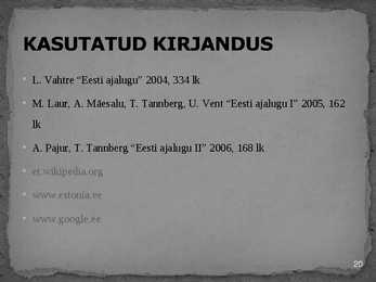 Ärkamisaeg #20