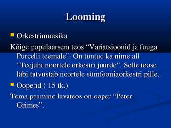 Arengusuunid Euroopa muusikaelus 20-sajandi keskpaiku #3