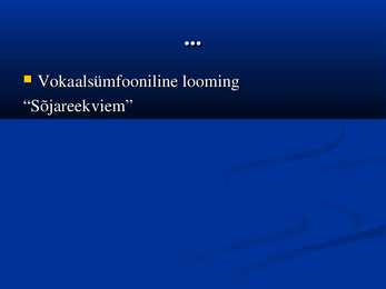 Arengusuunid Euroopa muusikaelus 20-sajandi keskpaiku #4
