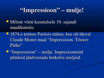 Impressionismi esitlus #2
