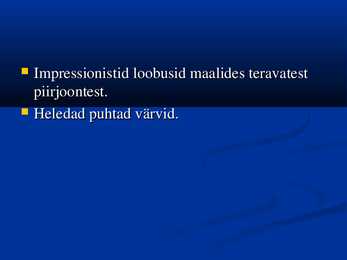 Impressionismi esitlus #3