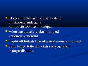 Muusika pärast II maailmasSda #2