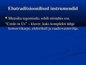 Muusika pärast II maailmasSda #8