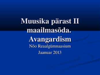 Muusika pärast II maailmasSda