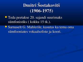 Vene muusika 20-sajandil #11