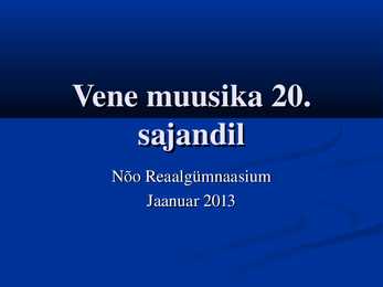 Vene muusika 20-sajandil