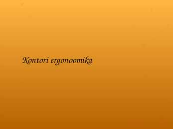 Kontori ergonoomika