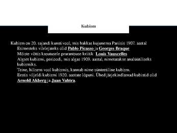 Kubism ja abstraktsionism #2