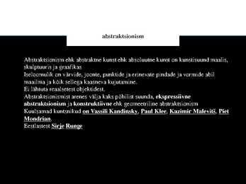 Kubism ja abstraktsionism #16