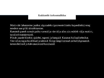 Kubism ja abstraktsionism #3