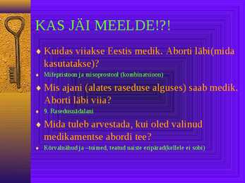 Medikamentne abort #5