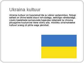 Kultuuridevahelised erinevused - Ukraina #5