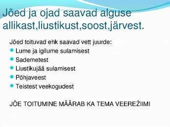Jõgede toitumine ja veerežiim #3