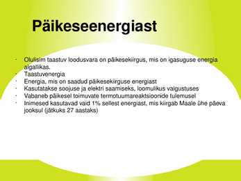 Päikeseenergia #2