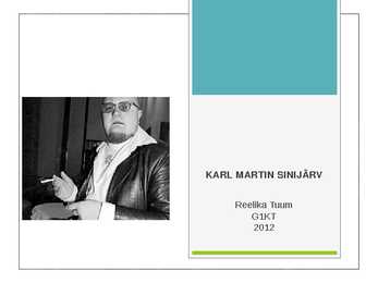 Karl Martin Sinijärv