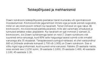Downi sündroom #3