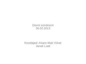 Downi sündroom
