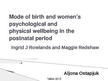 Mode of birth