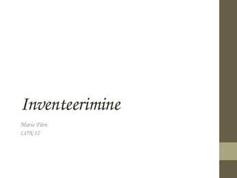 Inventeerimine