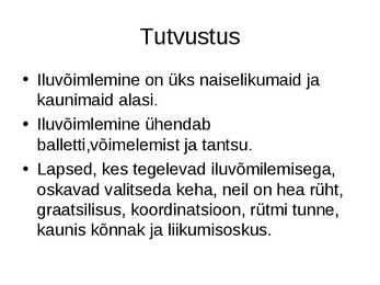 ILUVÕIMLEMINE #2