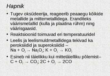 TÄHTSAMAD MITTEMETALLID #9
