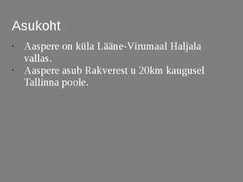 Ajaloo esitlus aaspere mõisast #3