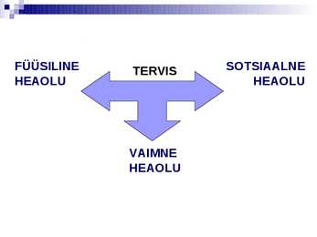 Tervis vaimne-füüsiline-sotsiaalne tervis #3