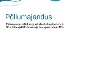 Põllumajandus-kalandus ja toiduainetööstus #2