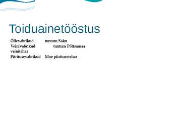 Põllumajandus-kalandus ja toiduainetööstus #12