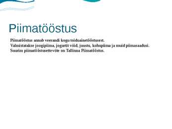 Põllumajandus-kalandus ja toiduainetööstus #8