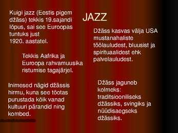 MUUSIKA JA TANTS 1920 -1930 aastatel #2