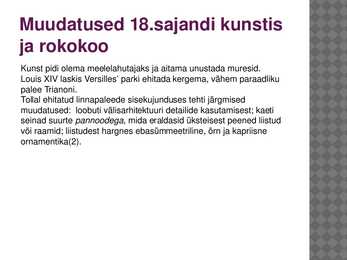 KUNST PRANTSUSMAAL JA KESK-EUROOPAS 18-sajandil #3