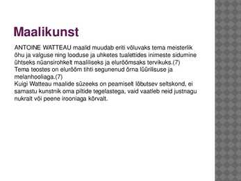 KUNST PRANTSUSMAAL JA KESK-EUROOPAS 18-sajandil #7