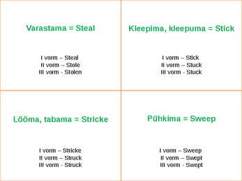Irregular Verbs - Ebareeglipärased Sõnad #21
