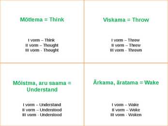Irregular Verbs - Ebareeglipärased Sõnad #23