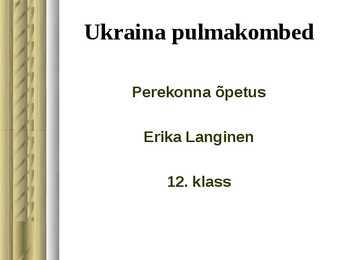 Ukraina pulmakombed
